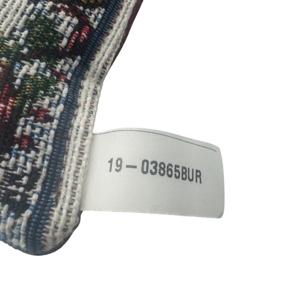 Merry Christmas Hanging Decorative Pillow Festive Tapestry With Handle Burgundy - Picture 4 of 7